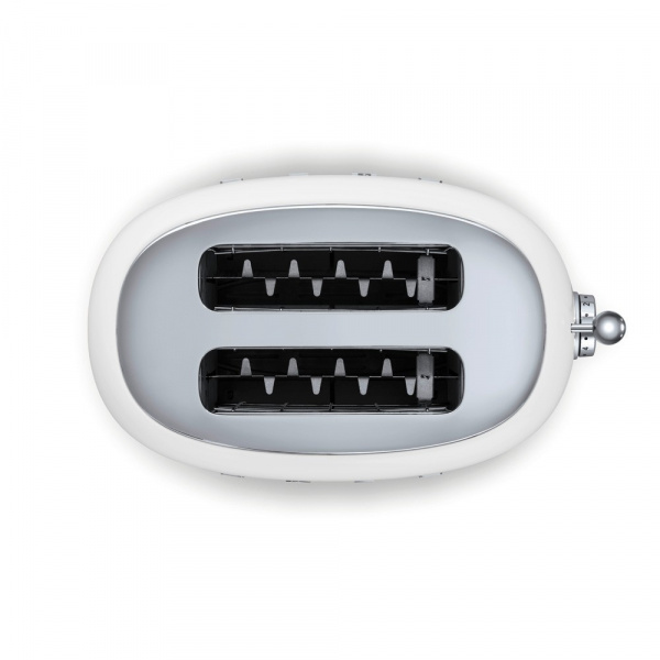 Smeg TSF01WHEU тостер на 2 ломтика, 950 ВТ, 19.8х19.5 см, ,белый 